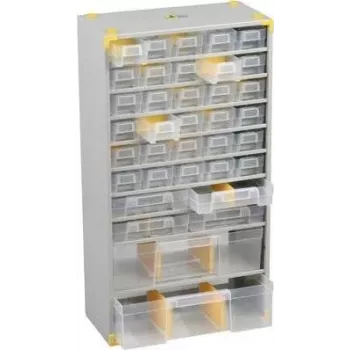 Armazém de arrumação para oficina allit 465620, 36 compartimentos, C 300 mm × L 140 mm × A 565 mm