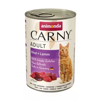 Alimento húmido para gatos animonda Carny 400 g lata — Vaca, gatos adultos, sem glúten, sem soja