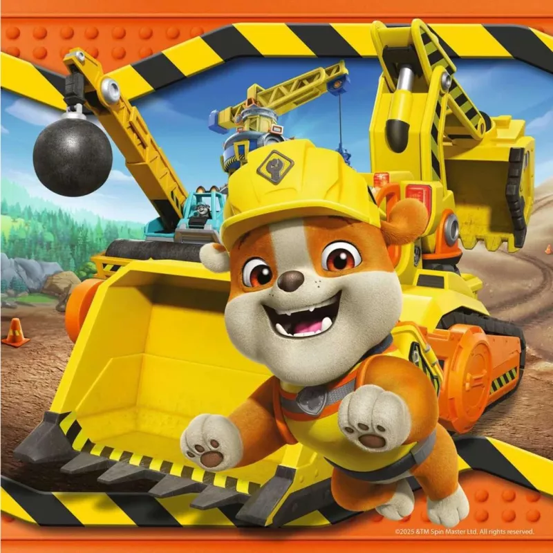 Conjunto de puzzles infantis Ravensburger Rubble & Crew veículos de trabalho — 3 puzzles × 49 peças