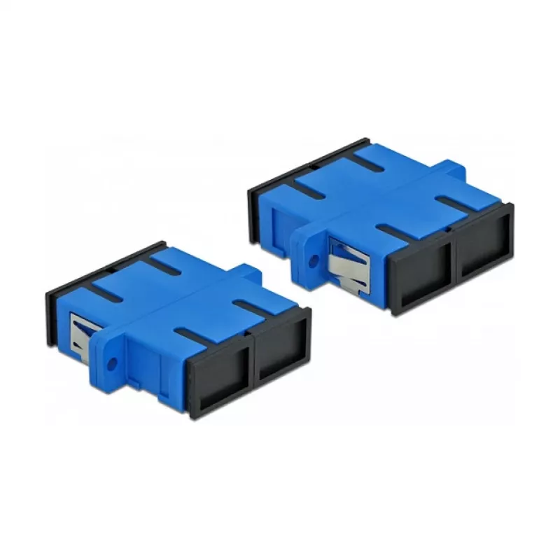 Conector de fibra ótica SC fêmea–fêmea DELOCK 85991, azul, pack de 4