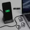 4smarts base de carregamento VoltDock USB-C 60W cinzento (541426)