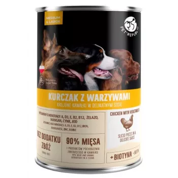 Ração húmida para cães PetRepublic Adult Medium & Large frango com legumes 1250 g