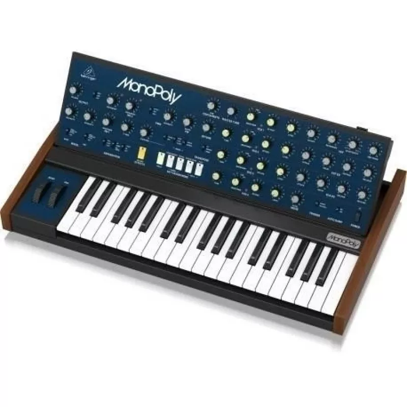 Sintetizador analógico Behringer MONOPOLY polifonia de 4 vozes teclado de 37 teclas