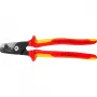 Corta-cabos Knipex 95 18 225 VDE, punhos isolados, comprimento 225 mm