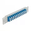 Patch panel de fibra ótica DeLOCK 10 polegadas 12 portas LC quad azul 1U cinzento