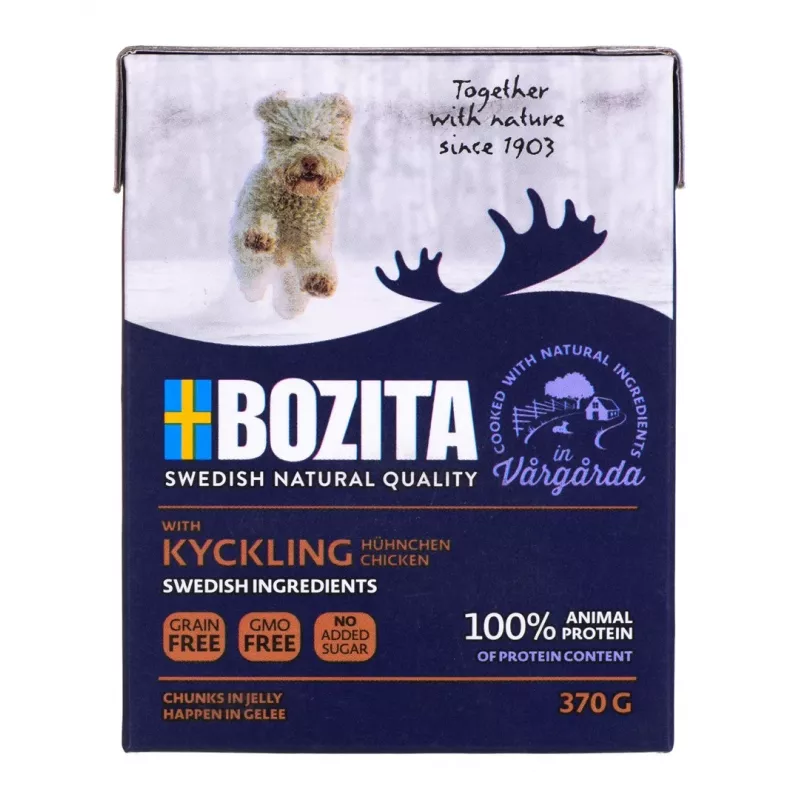 Bozita COM FRANGO – Pedaços em geleia, 370 g, sem glúten e sem soja