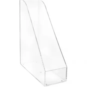MAUL porta-revistas em acrílico A4, transparente, espessura: 3,8 mm dimensões: (L)98 x (P)263 x (A)307 mm (19510-05)