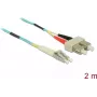 Cabo de fibra ótica DeLOCK LC para SC multimodo OM3 2 m