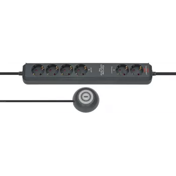 Extensão de energia Brennenstuhl Eco-Line Comfort Switch 2m 6 tomadas AC