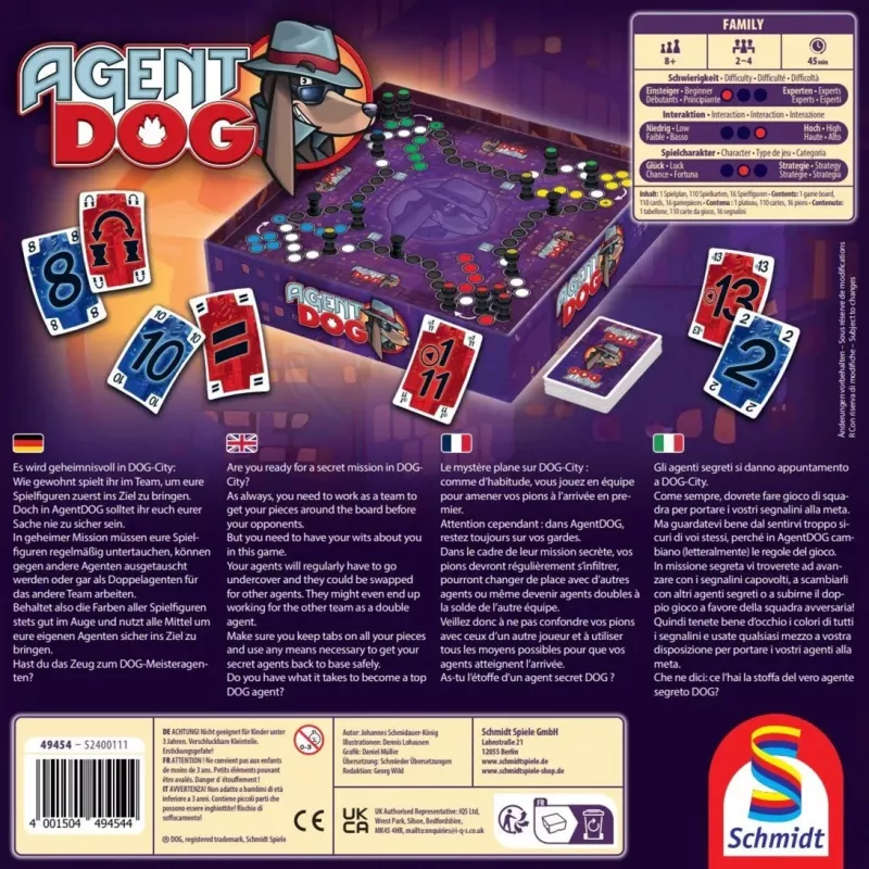 Agent DOG, jogo de tabuleiro