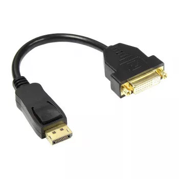 Good Connections Cabo adaptador DisplayPort 1.2 macho para DVI-I 24+5 fêmea - preto - 0,2 m