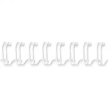 Fellowes - Arame de encadernação - 10 mm - 297 mm - 34 anéis - A4 (210 x 297 mm) - 80 folhas - branco - 100 unid. (53262)