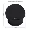 Tapete de rato ergonómico Delock com apoio de pulso preto 252x227 mm