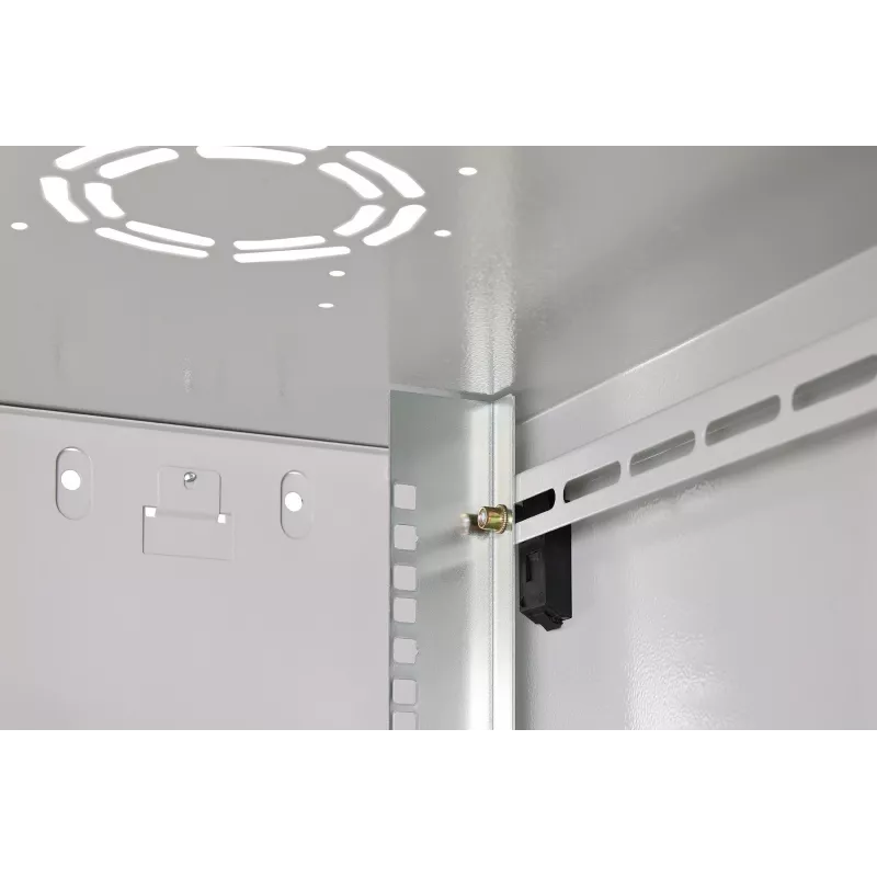 Rack para montagem na parede DIGITUS Dynamic-N 12U 600x600 mm IP20, fechadura com chave, gestão de cabos, desmontado