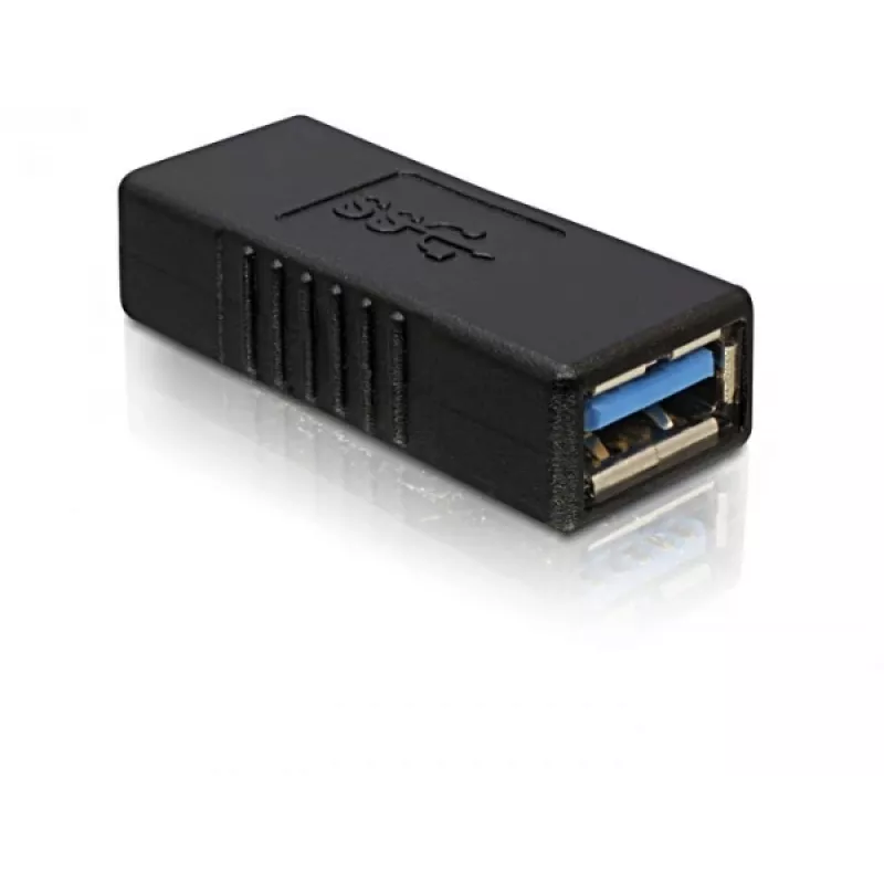 Adaptador DELOCK USB 3.0-A USB-A para USB-A preto, transferência de dados USB 3.0
