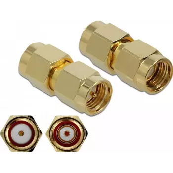 Adaptador de cabo DeLOCK 89971 SMA RP-SMA dourado