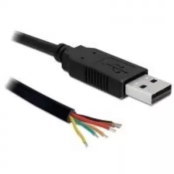 Cabo serial DeLOCK 83116 USB Type-A DB-9 preto 1,8 m