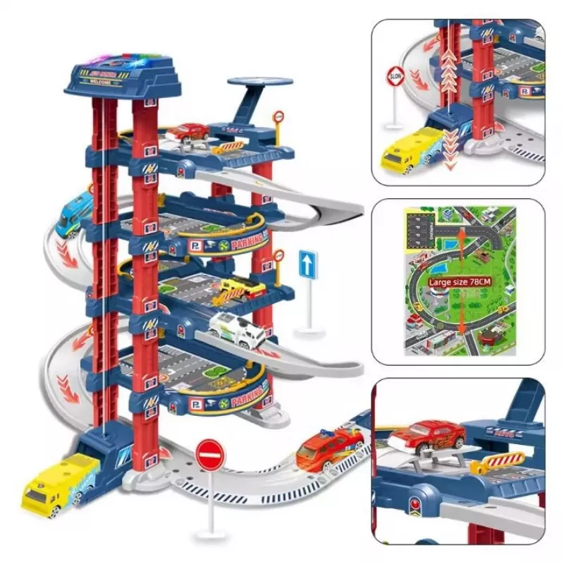 Extralink Kids | Parque de estacionamento | Garagem com elevador elétrico carros de brincar para crianças