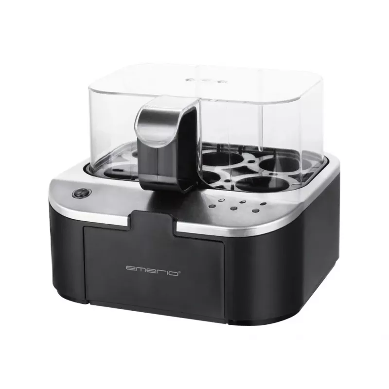 Cozedor de ovos Emerio EB-123177.1 com visor em alemão, capacidade 6 ovos, peso 1,094 kg
