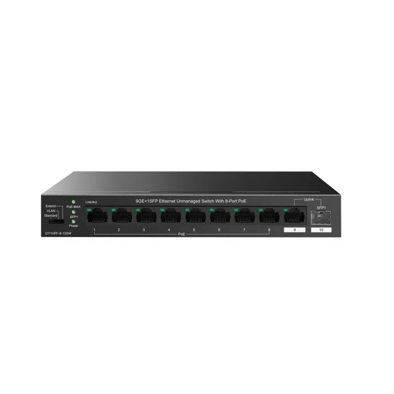 Switch não gerido Tenda TEG1110PF-8-120W Gigabit Ethernet PoE 9 portas