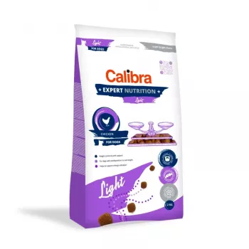 Ração seca para cães Calibra Expert Nutrition Light 2 kg – baixas calorias, frango, alimento completo, 23% proteína, 10% gordura