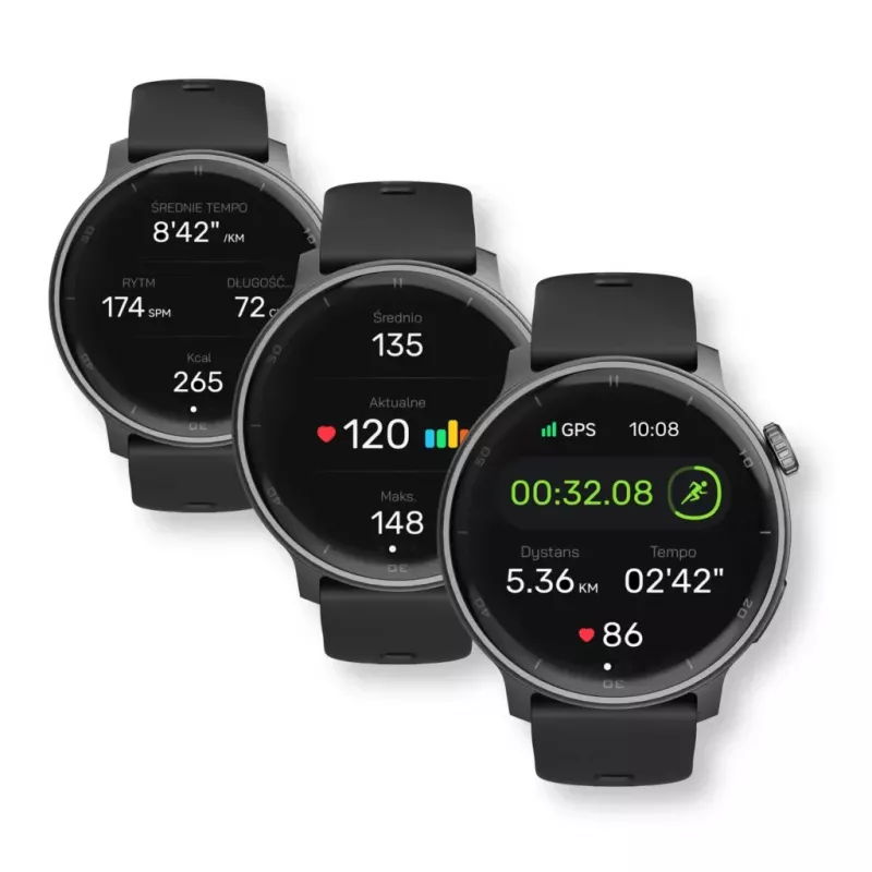 Smartwatch Stelio STSWA101BK Activ GPS 46 mm preto