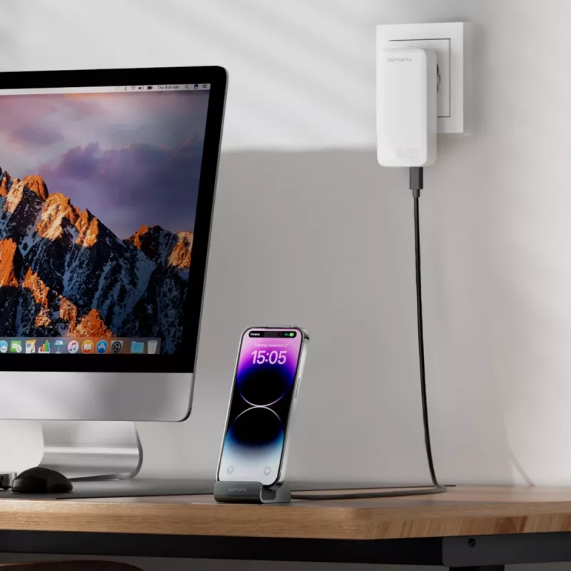 4smarts base de carregamento VoltDock USB-C 60W cinzento (541426)