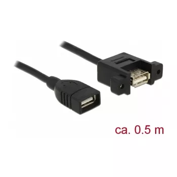 Cabo USB DeLOCK 85459 USB 2.0 0,5 m preto