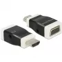 Adaptador de cabo DeLOCK 65586 HDMI-A para VGA preto branco