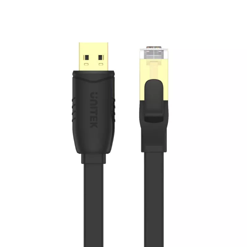 Unitek Y-SP02001B cabo de consola USB 2.0 para RJ-45, 1,8 m, preto