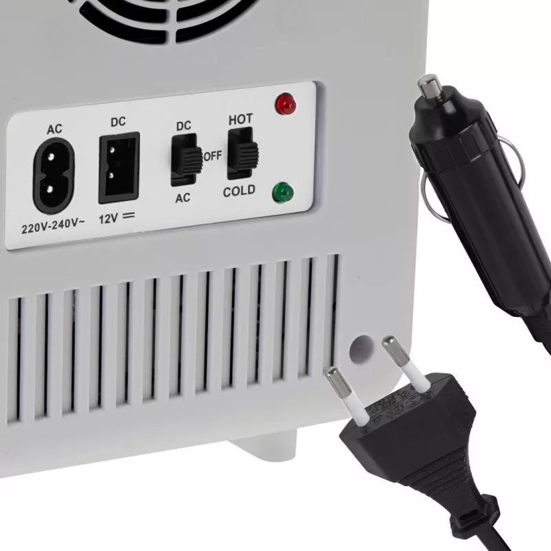 Mini-frigorífico Adler AD 8084G — compacto cinzento 12V/230V, capacidade 4 L, portátil, porta com dobradiça à direita