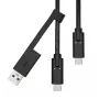 Cabo USB-A para USB-C ProXtend USBCWA-001 1 m, preto, 0,06 kg