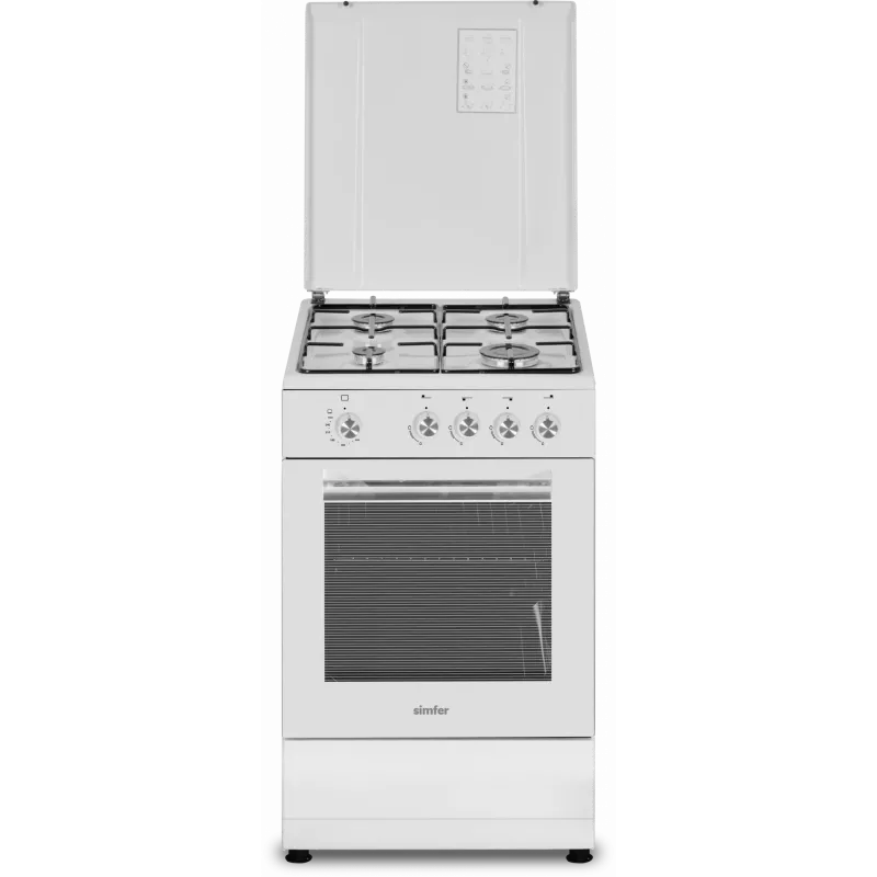 Fogão Simfer 4401SGRBB tipo de placa gás tipo de forno gás branco largura 50 cm 49 L profundidade 55 cm