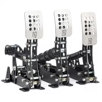 Conjunto de 3 pedais Heusinkveld Ultimate+ preto — conjunto de pedais Direct-Drive para sim racing, 3 pedais