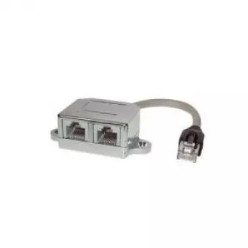 ShiverPeaks BASIC-S BS75002-1 Adaptador de cabo de patch, blindado, Cat.5e, 1x ficha RJ45 para 2x tomada RJ45, 0,1 m, cinzento