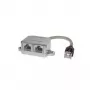 ShiverPeaks BASIC-S BS75002-1 Adaptador de cabo de patch, blindado, Cat.5e, 1x ficha RJ45 para 2x tomada RJ45, 0,1 m, cinzento