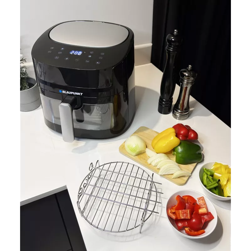 Fritadeira de ar quente BLAUPUNKT AFD712 – capacidade 7,2 l, 1800 W, controlo digital por toque, 40–200 °C, temporizador de 60 minutos