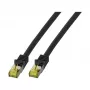 Cabo de rede RJ45 Cat.6A S/FTP LSZHCat.7 cru preto 0,5 m EFB-Elektronik (MK7001.0,5B)