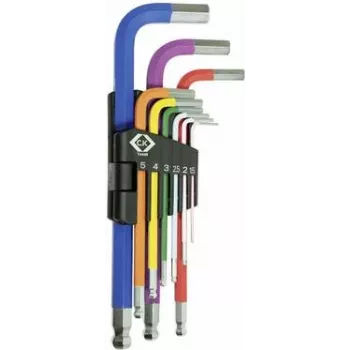 Conjunto de chaves Allen c.k tools T4449 — métrico 1,5 mm, 2 mm, 2,5 mm, 3 mm, 4 mm