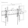 Suporte de TV SBOX PLB-6546T-2 para ecrãs 37–80 polegadas, até 75 kg, VESA até 600x400