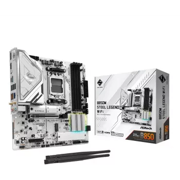 Motherboard ASRock B850M Steel Legend WiFi — AMD B850, socket AM5, microATX, DDR5, 4 DIMM, Wi-Fi 7, LAN 2.5Gb