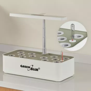 Sistema inteligente de cultivo de plantas de interior GreenBlue, vaso SMART, capacidade 4L, para 12 plantas, LEDs de espetro completo, GB133