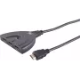 ShiverPeaks Professional Comutador HDMI 3x1, cabo de 0,5 m, 4K 60 Hz, preto