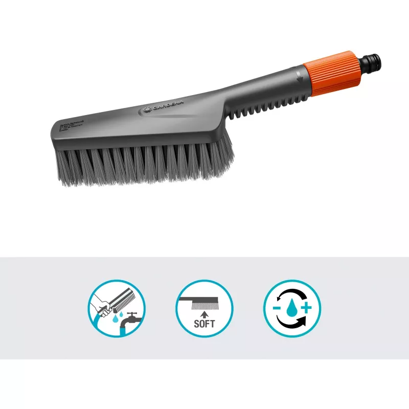 Gardena Cleansystem conjunto de lavagem com escova de mão S macia, 18860-20