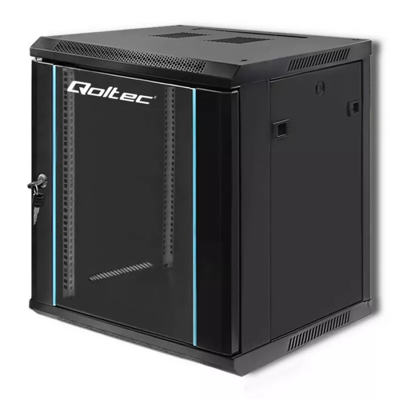 Armário rack 19 polegadas QOLTEC 54467, 12U, 600x635x600 mm