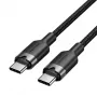 Cabo de dados e carregamento USB-C para USB-C Vention TRDBH, 2 m, USB 2.0, 60 W PD, 3 A, 480 Mbit/s, preto