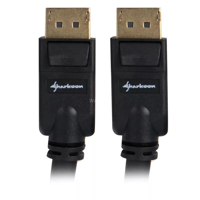 Cabo DisplayPort Sharkoon 1.3, 4K, 1 m, preto