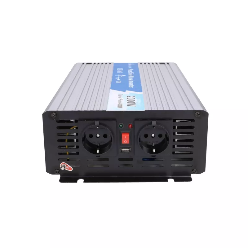 Extralink OPIP-2000W | Conversor de tensão | Automóvel 12V, 2000W onda sinusoidal pura