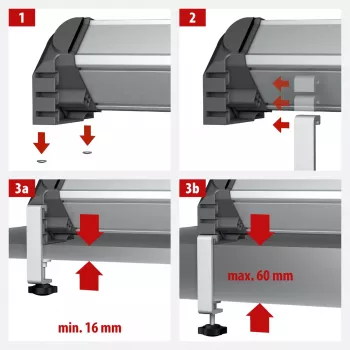 Abraçadeira para régua de tomadas Brennenstuhl 1990500010 prateado 1,6 cm largura mínima de aperto
