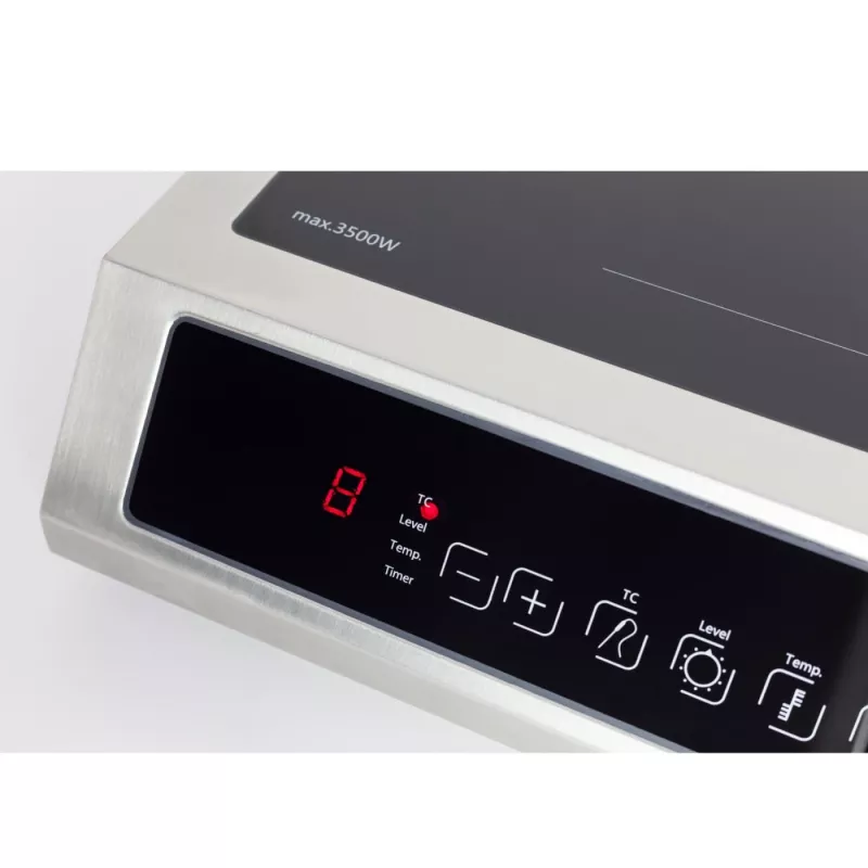 Caso | Placa Thermo Control | TC 3500 | Número de zonas de cozedura 1 | Controlo tátil | Preto/Aço inoxidável | Indução